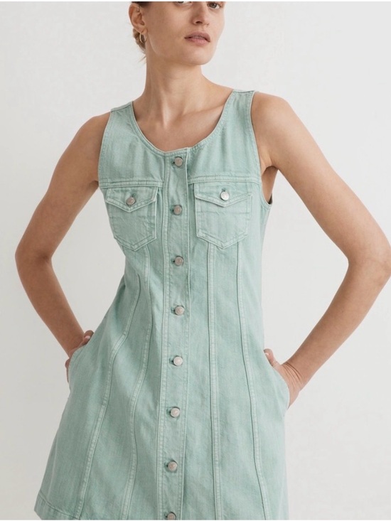 Madewell Dresses & Skirts - Madewell Sleeveless Button-Front Denim Dress